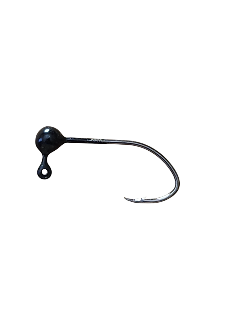 Crappie Country ball jig head, black, 1/16 oz