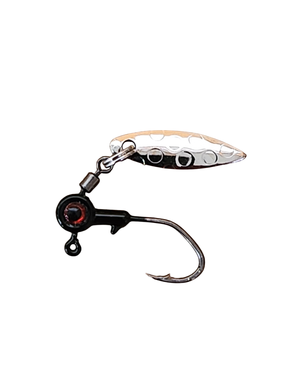 Crappie Country Big Eyed Flash jig head, black, 1/32 oz