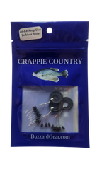Crappie Country Stop Dot bobber stops in their blue Crappie Country package