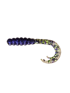 Crappie Country WOW Grub 2 inch curly tail soft plastic in purple passion