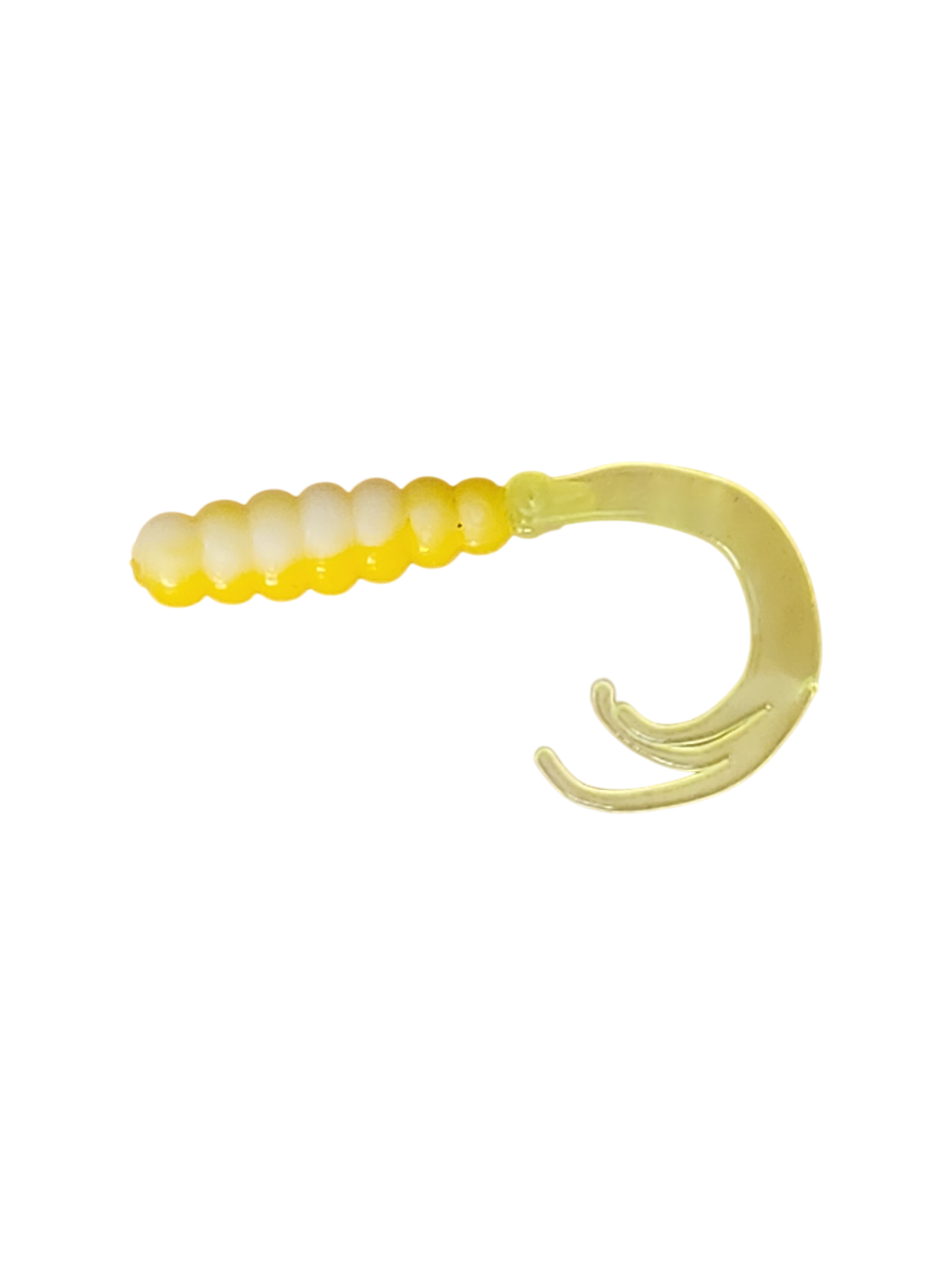 Crappie Country WOW Grub 2 inch curly tail soft plastic in acid rain