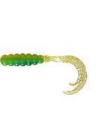 Crappie Country WOW Grub 2 inch curly tail soft plastic in tractor green