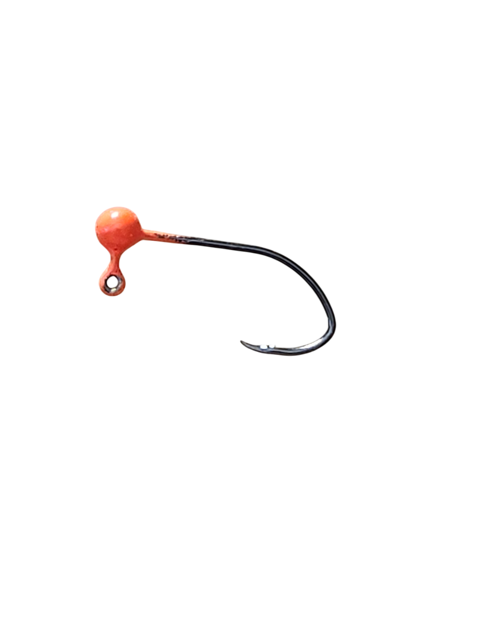 Crappie Country ball jig head, flame red, 1/64 oz