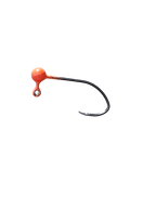 Crappie Country ball jig head, flame red, 1/64 oz
