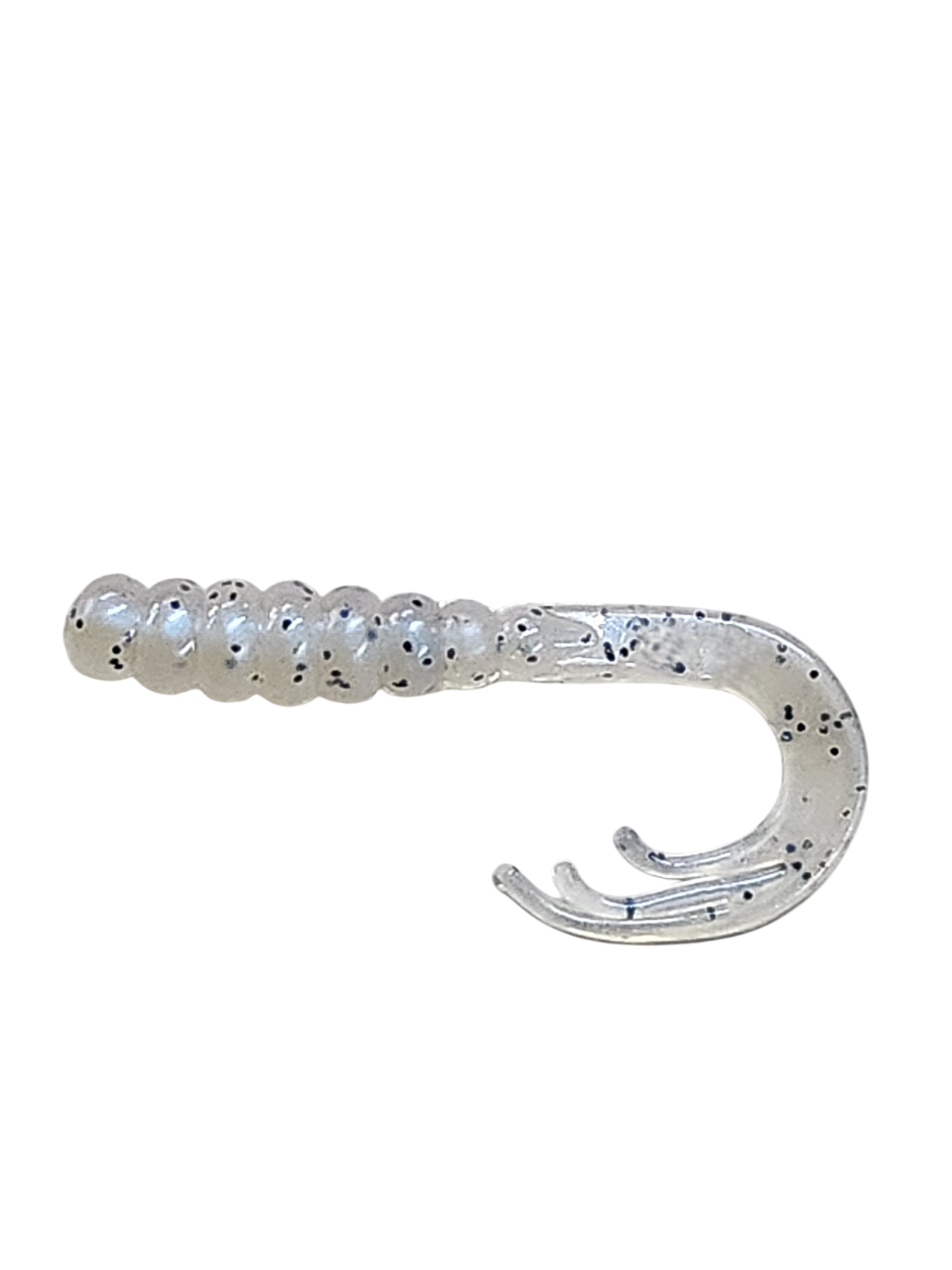 Crappie Country WOW Grub 2 inch curly tail soft plastic in monkey milk