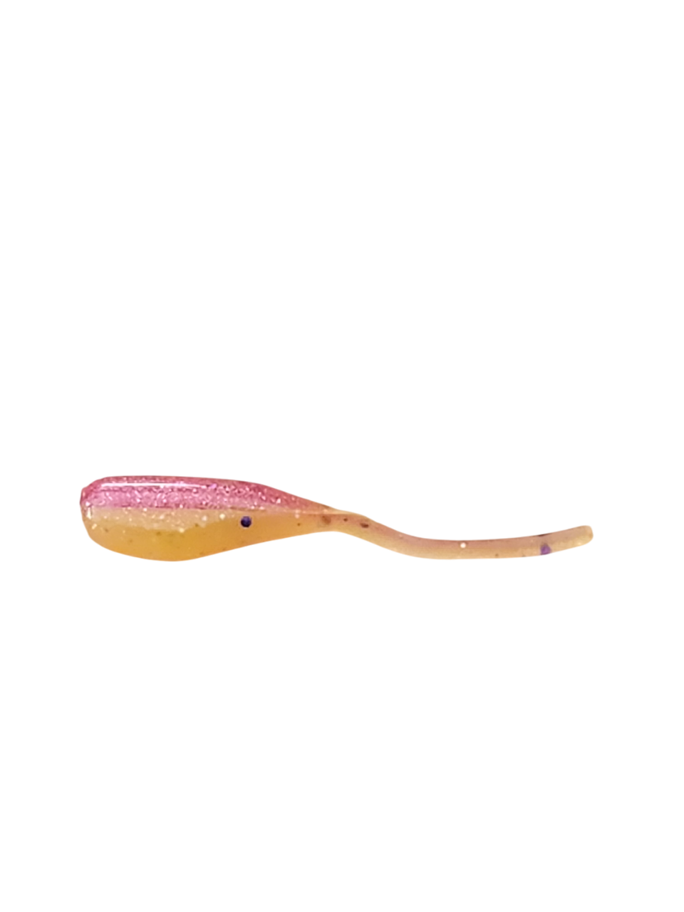 Crappie Country Shad 2 inch soft plastic in tequila sunrise