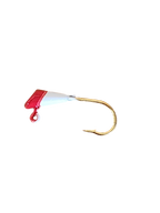 Crappie Country Drone jig head, red, white