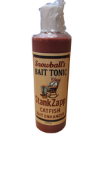 Bottle of Snowball's Bait Tonic StankZapp catfish bait enhancer