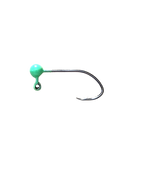 Crappie Country ball jig head, chartreuse green, 1/32 oz