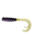 Crappie Country WOW Grub 2 inch curly tail soft plastic in purple rain