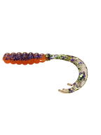 Crappie Country WOW Grub 2 inch curly tail soft plastic in tigers tail