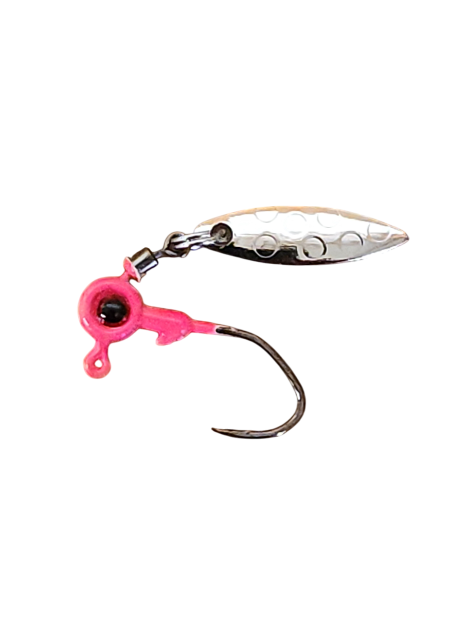 Crappie Country Big Eyed Flash jig head, pink, 1/32 oz