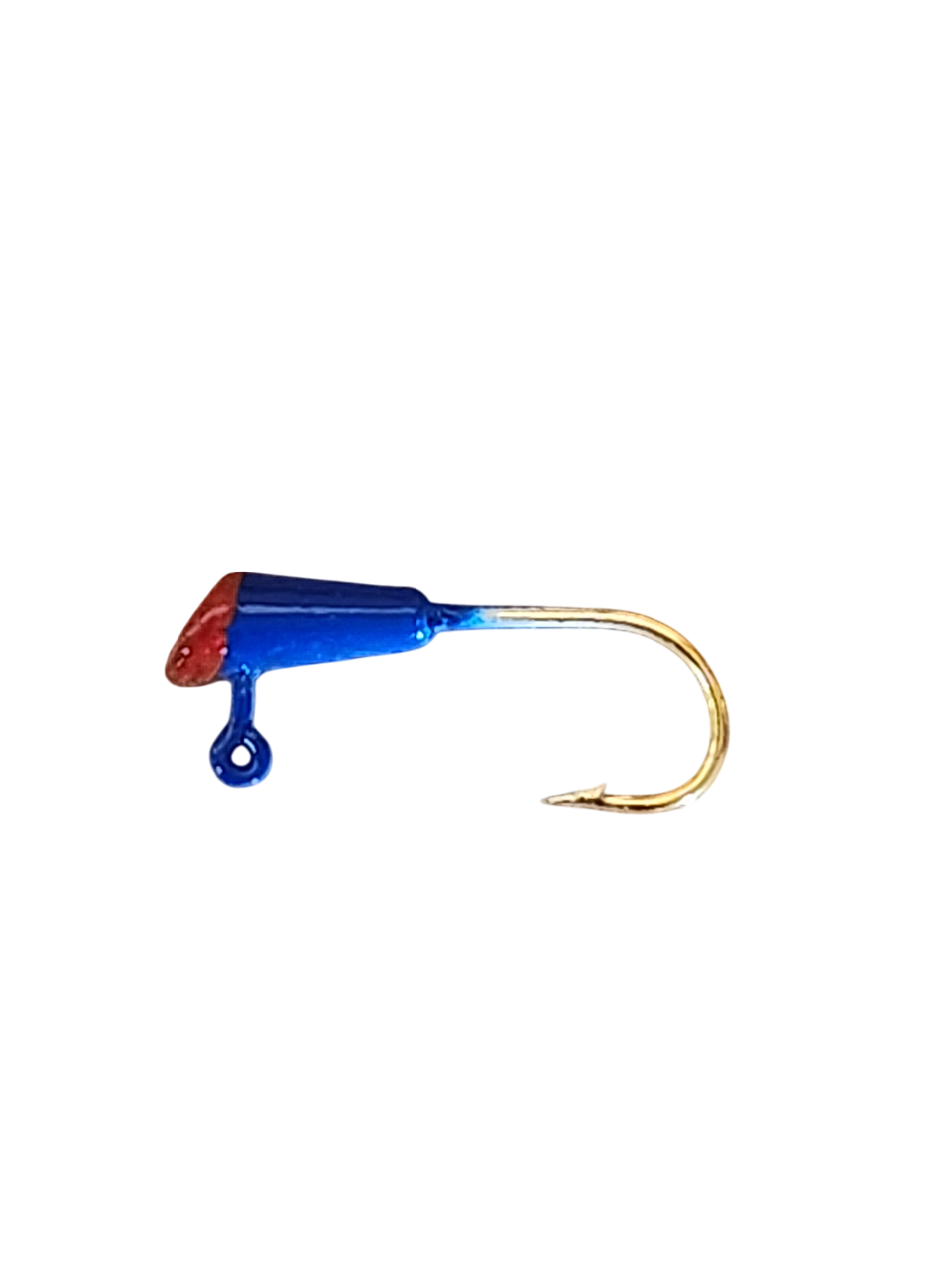 Crappie Country Drone jig head, red, blue
