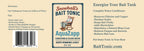 AquaZapp label: water conditioner directions for keeping minnows lively in a bait tank