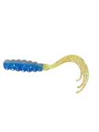 Crappie Country WOW Grub 2 inch curly tail soft plastic in blue angel