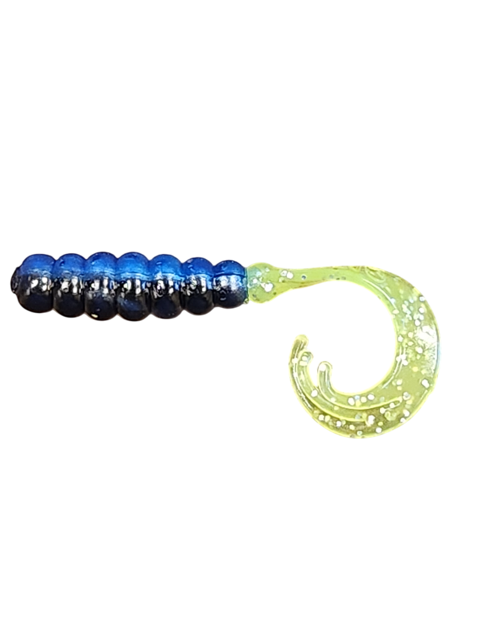 Crappie Country WOW Grub 2 inch curly tail soft plastic in bruised charlie